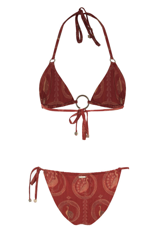 MOVOM Zafira Üçgen Bikini, çok renkli, kumaş desen yakın çekim