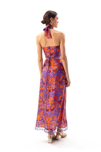 Movom | Mauve Blouse cross neck