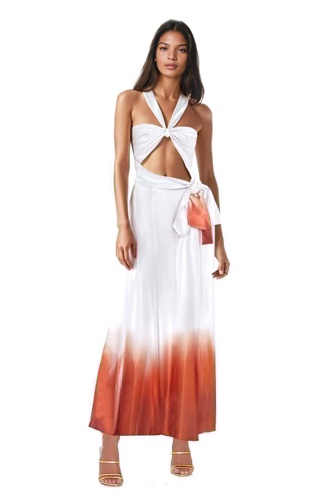 Movom | Sukienka Grace Midriff z Wycięciem na Brzuchu