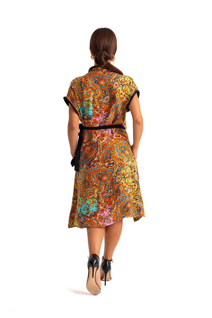 Movom | Poppy Midi dress Kimono reversible