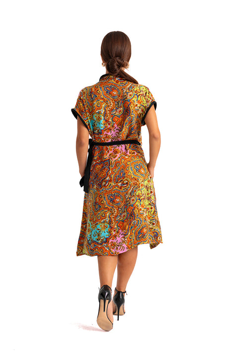 Movom | Poppy Midi dress Kimono reversible