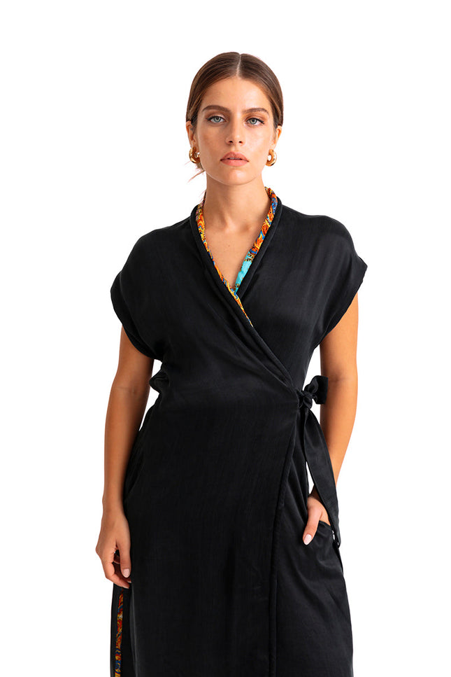 Movom | Poppy Midi dress Kimono reversible
