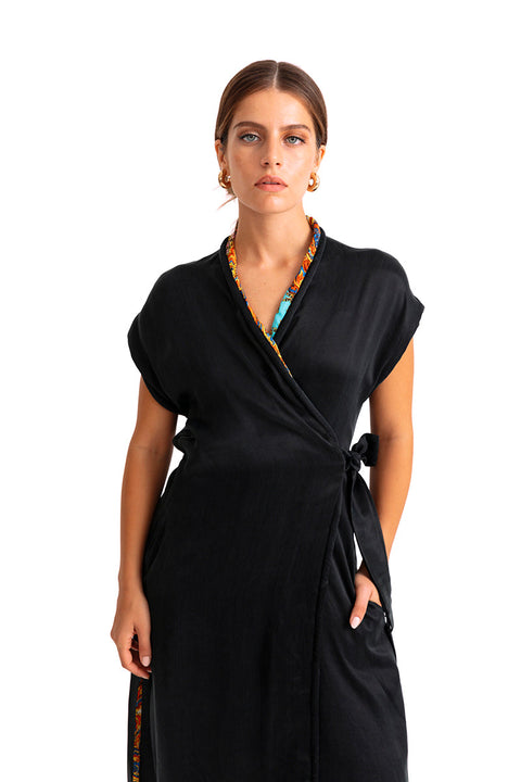 Movom | Poppy Midi dress Kimono reversible