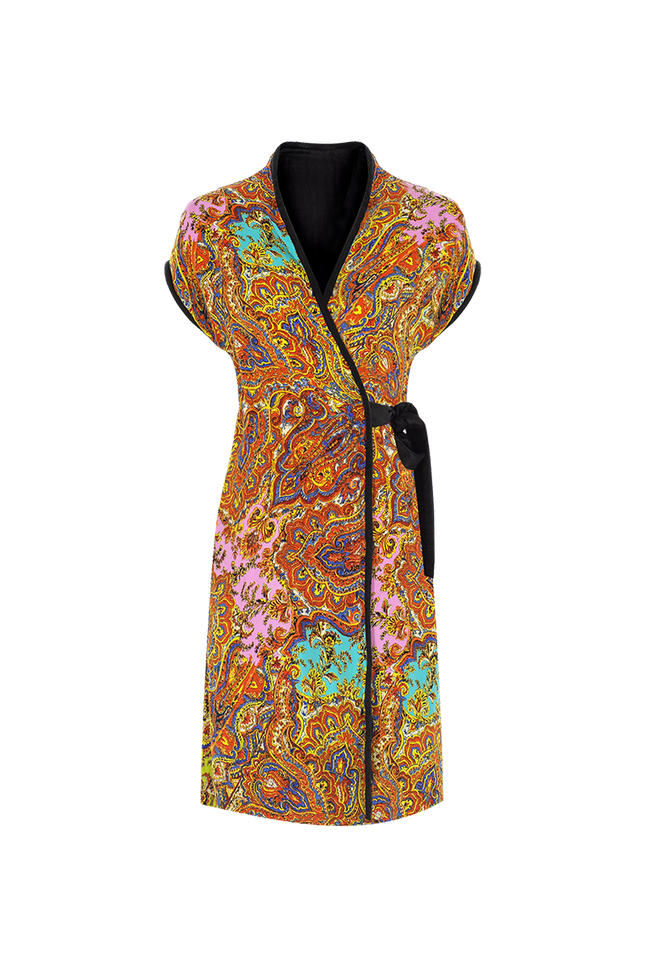 Movom | Poppy Midi dress Kimono reversible