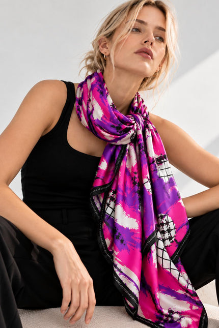 Scarf - Arty Pink Purple