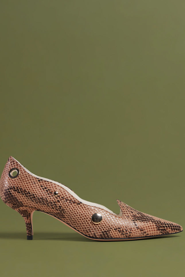 O2 Monde | Marina Heels cuoio snake