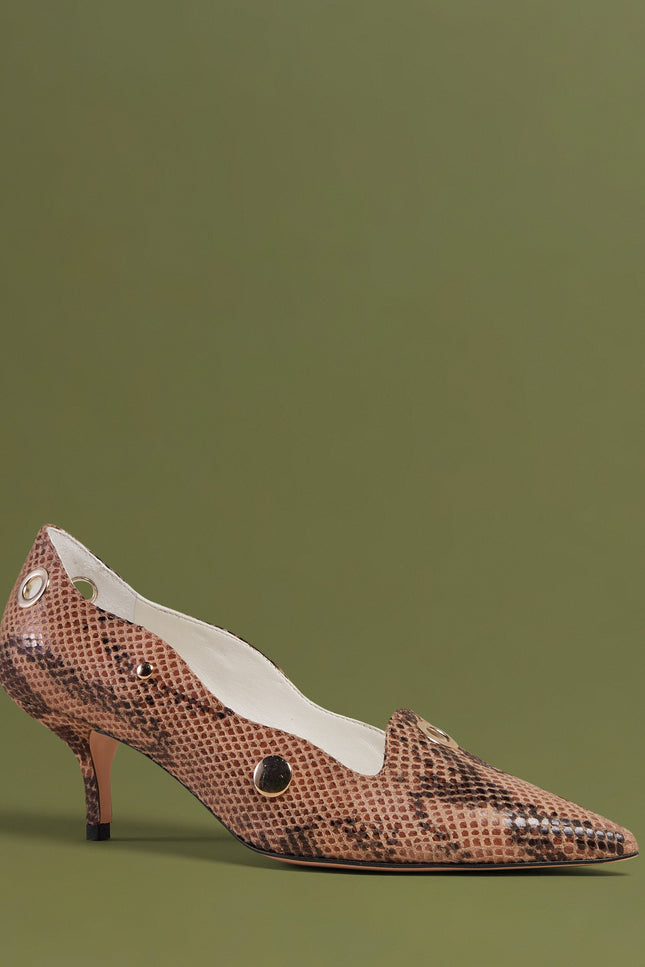 O2 Monde | Marina Heels cuoio snake