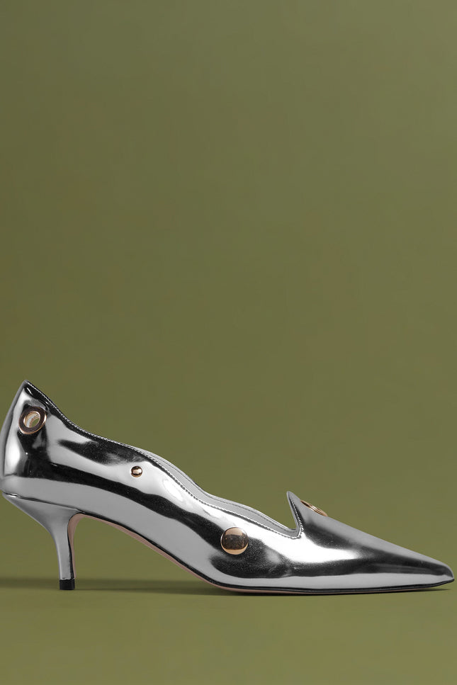 O2 Monde | Marina Heels metallic silver