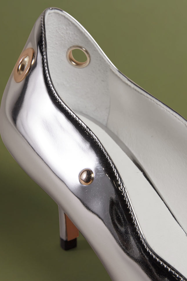 O2 Monde | Marina Heels metallic silver