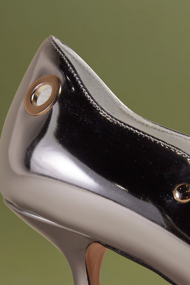 O2 Monde | Marina Heels metallic silver