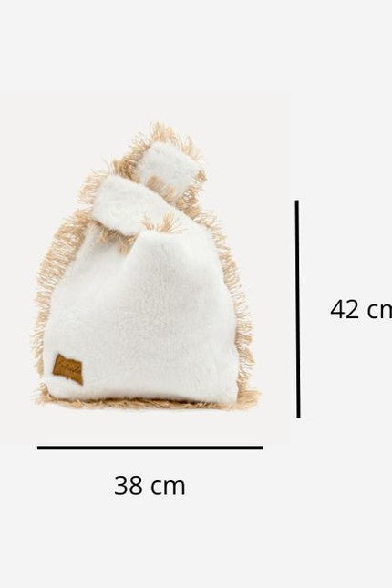 Entrudo | Bornes Bucket Bag with jute and faux fur