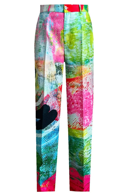 Men´s Classic Suit Pants - Mother Pink Red Green