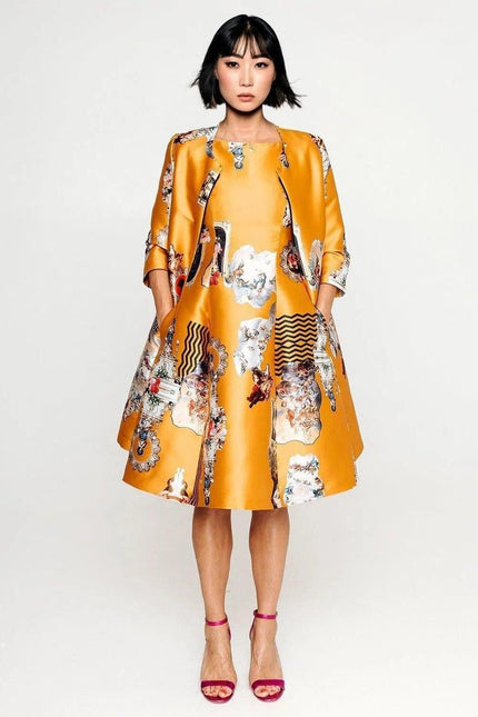 Midi Dress C - Sicily Cognac