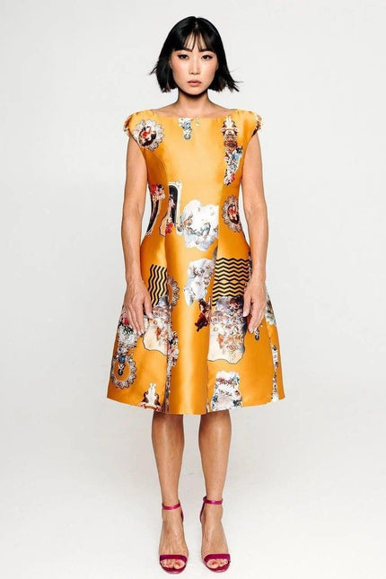 Midi Dress C - Sicily Cognac