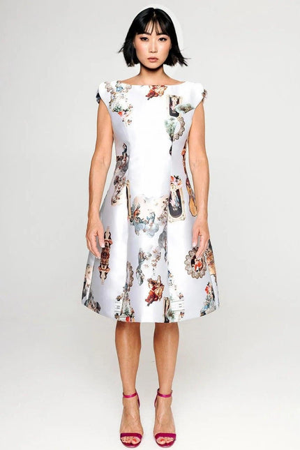Midi Dress C - Sicily Dirty White