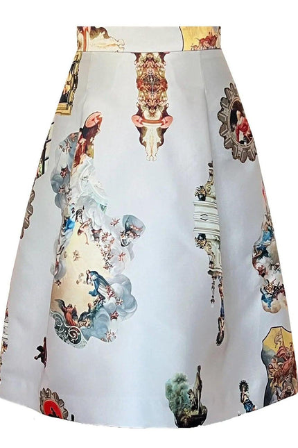 Midi-Length Skirt - Sicily Dirty White