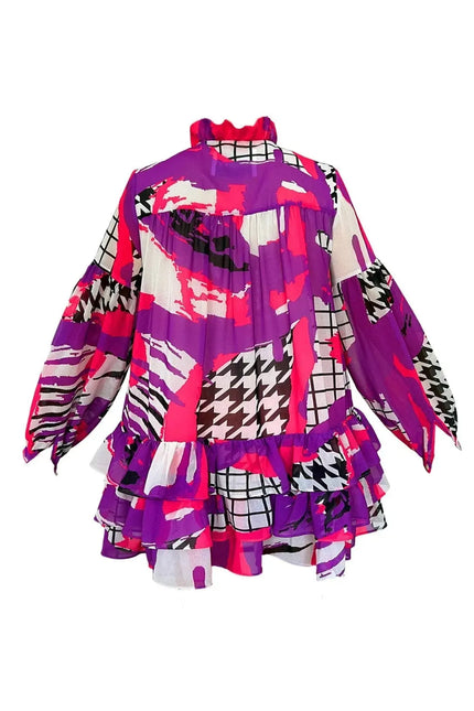 Mini Dress - Arty Pink Purple