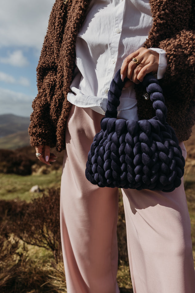 velvet handbag, chunky velvet bag, statement handbag, designer velvet bag, luxury soft bag, handmade velvet bag, unique fashion bag, trendy soft bag, machine washable handbag, elegant evening bag, soft chunky velvet handbag for everyday wear, handmade statement bag with a long handle, luxury machine washable bag for special occasions, unique velvet crossbody bag for women, fashion-forward plush bag with scarf