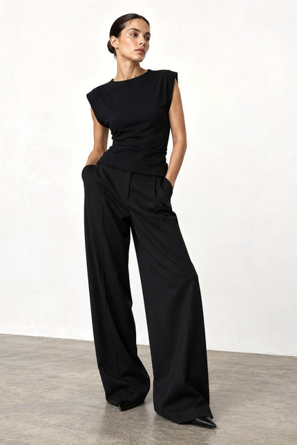 Shoulder top - black