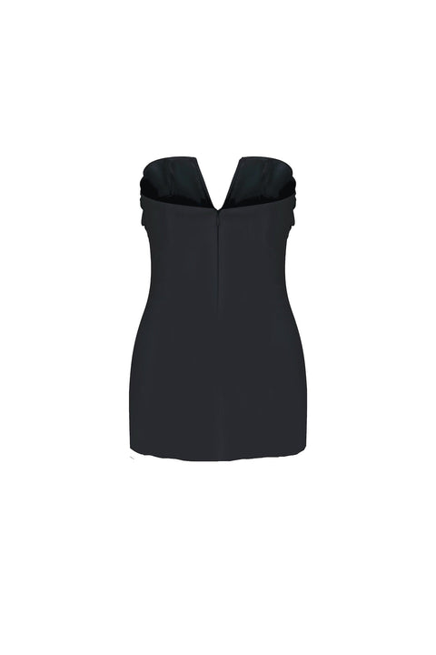 Nazli Ceren | Miora Mini Deri Elbise Siyah