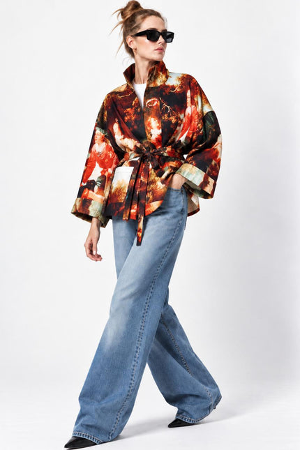 Square Boxy Jacket - Garden Royal