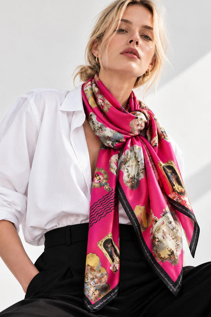 Scarf - Sicily Hot Pink
