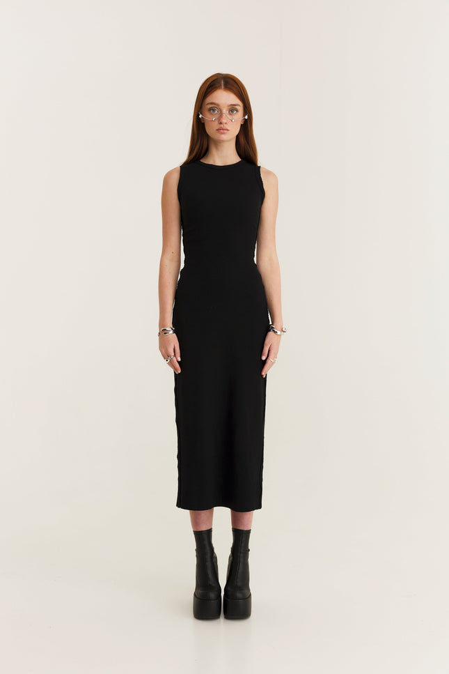 MySimplicated | Rib Raw Midi Dress