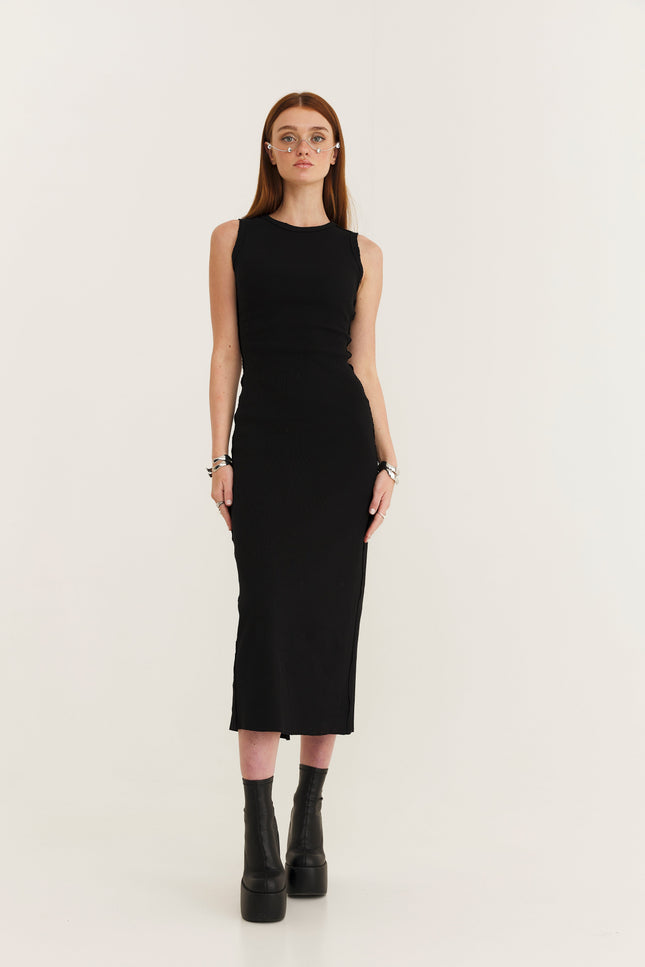 MySimplicated | Rib Raw Midi Dress