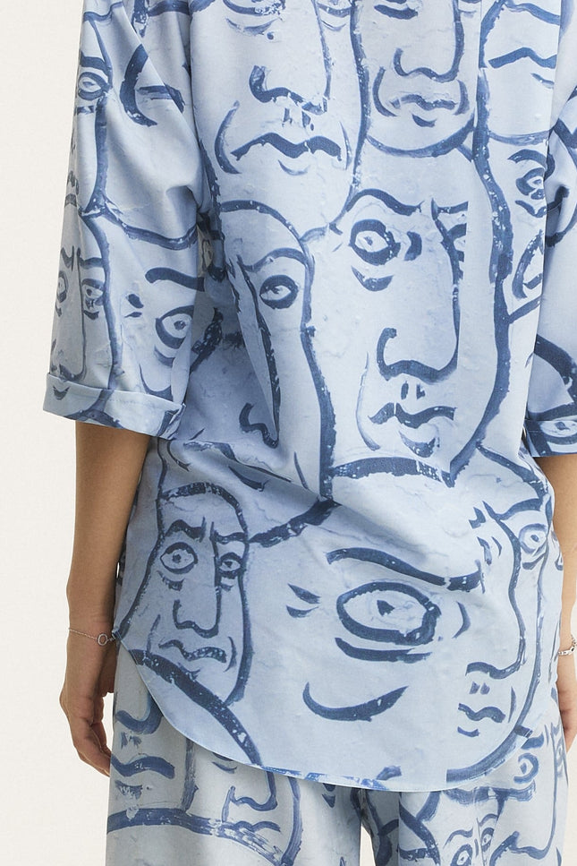 MySimplicated | Shirt & Bermuda Loose Shorts Faces