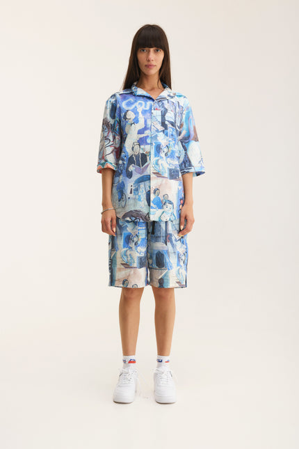 MySimplicated | Shirt & Bermuda Loose Shorts Graffiti