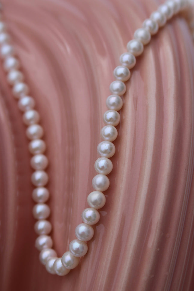 Pas de Marque | 925 sterling silver freshwater pearl choker La Grâce