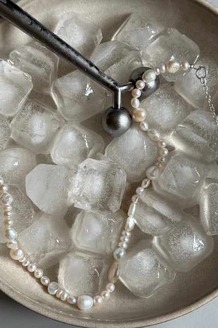 Pas de Marque | 925 sterling silver freshwater pearl necklace Marine