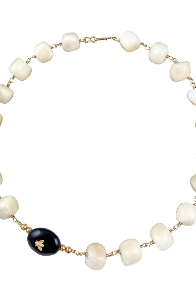 Maria Moyseos | Choker NADINA Gemstone Bee Charm