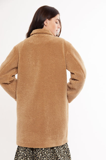 Louche Narimane Borg Duffle Coat - Camel - Back