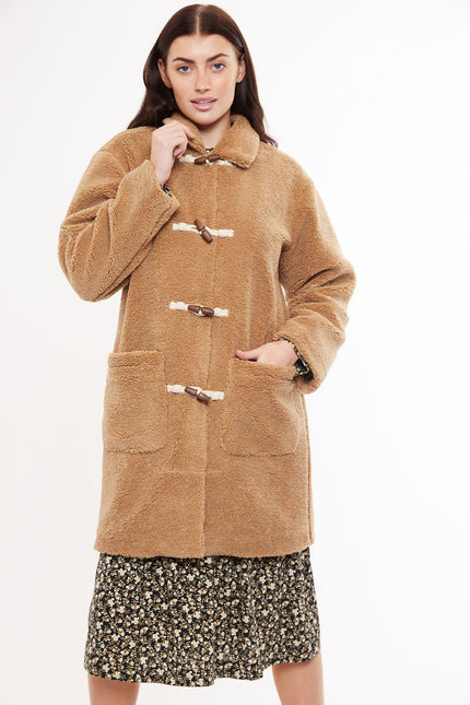 Louche Narimane Borg Duffle Coat - Camel - Detail 3