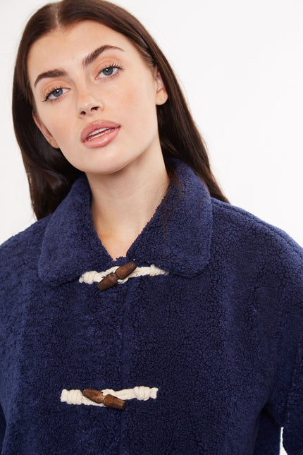 Louche Narimane Borg Duffle Coat - Navy - Detail 2