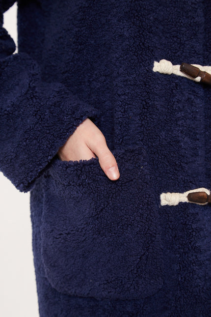 Louche Narimane Borg Duffle Coat - Navy - Detail 3