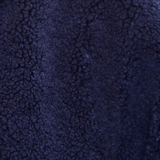 Louche Narimane Borg Duffle Coat - Navy - Fabric & Print Detail