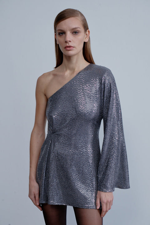 Nazli Ceren | Emerald Sequin Mini Dress