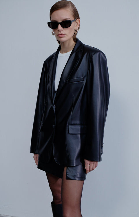 Nazli Ceren | Vance Vegan Leather Mini Skirt