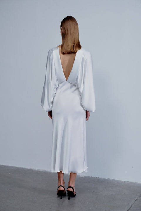 Nazli Ceren | Sukienka midi Mila ecru