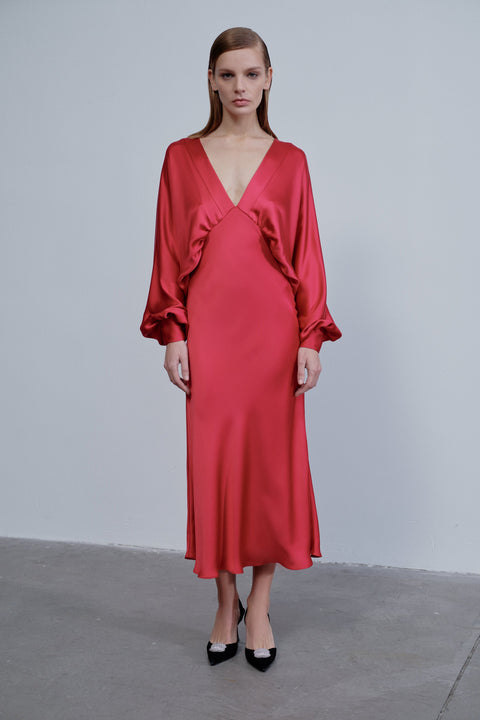 Nazli Ceren | Sukienka midi Mila czerwona