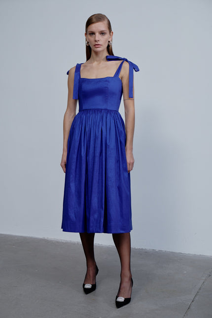 Nazli Ceren | Sibby Midi Dress in Bleu