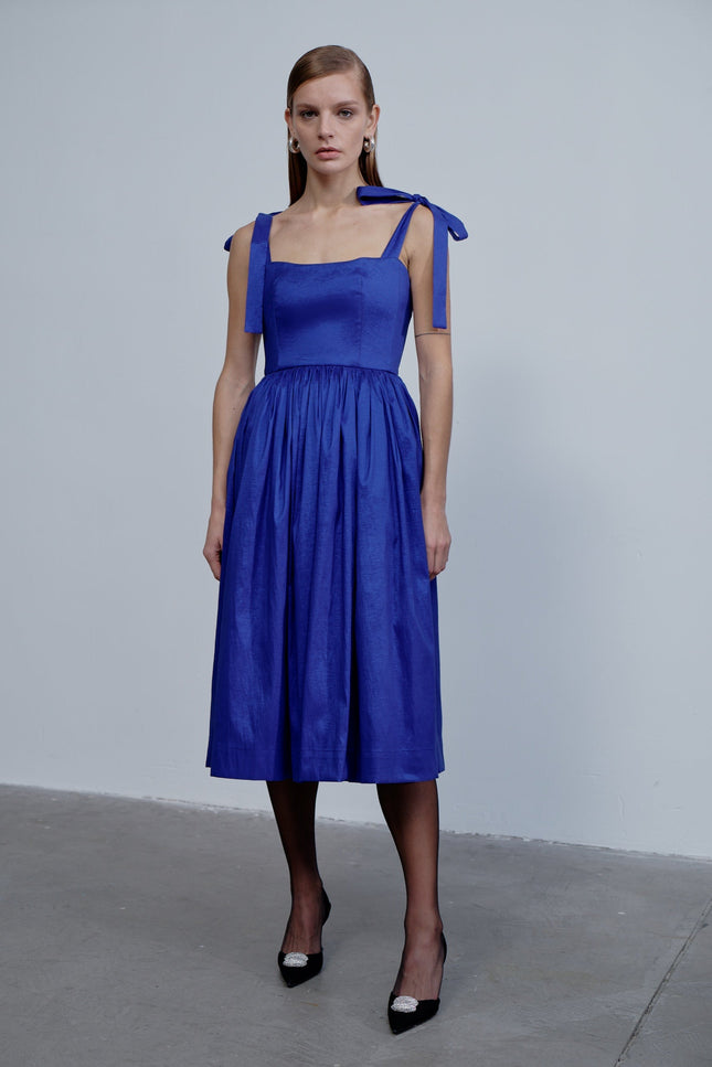 Nazli Ceren | Sibby Midi Dress in Bleu