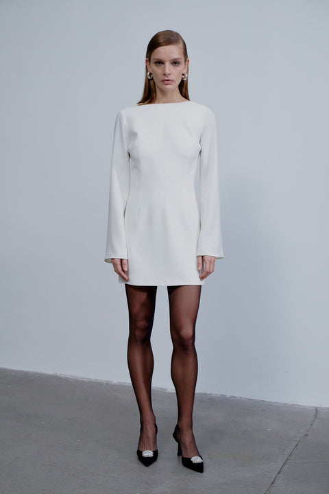 Nazli Ceren | Ira Tie-Back Mini Dress white