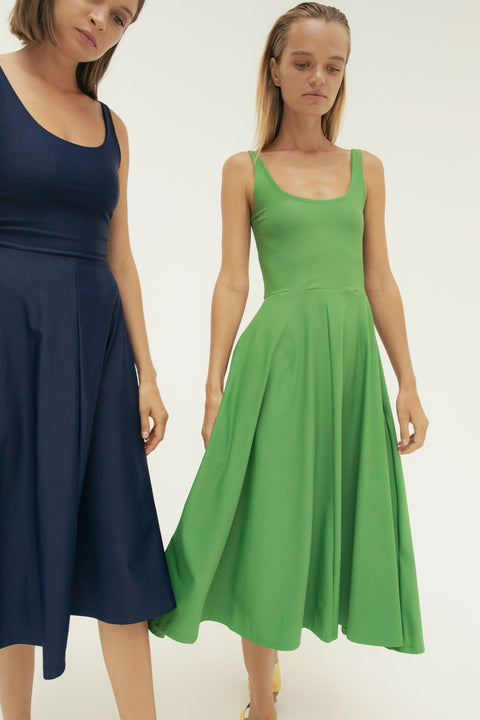 State Of Georgia I THE NETS SINGLET DRESS - APPLE GREEN