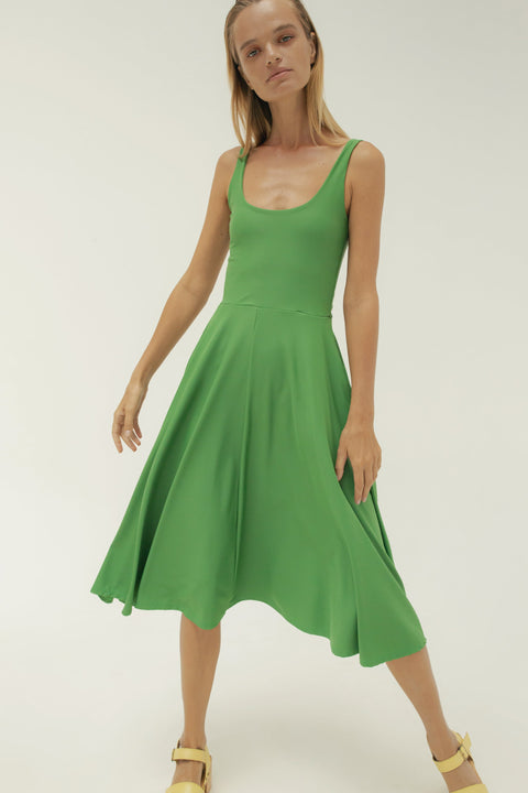 State Of Georgia I THE NETS SINGLET DRESS - APPLE GREEN