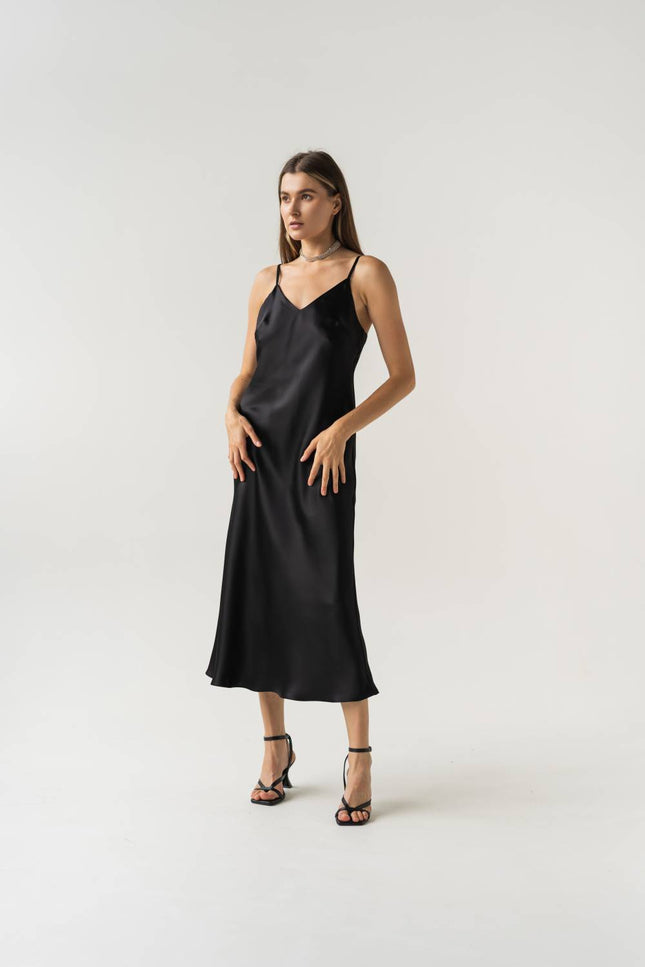 Kolosova | Black slip dress