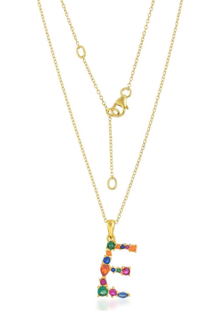 Multistone Alphabet Necklace