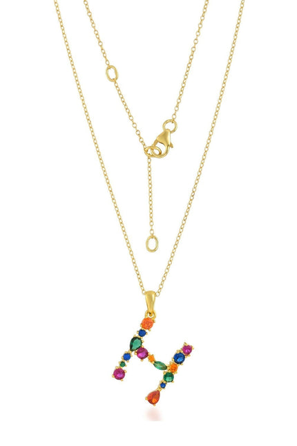 Multistone Alphabet Necklace